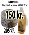 1 x 100ml 100% Argan Olie + 1 x Maske Ghassuol 250g